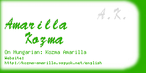 amarilla kozma business card